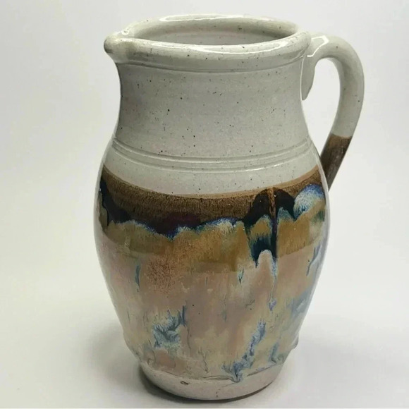 Cramer Pottery Studio Ceramics Glazed Large Pitcher 10"" Hand Crafted - Picture 1 of 6